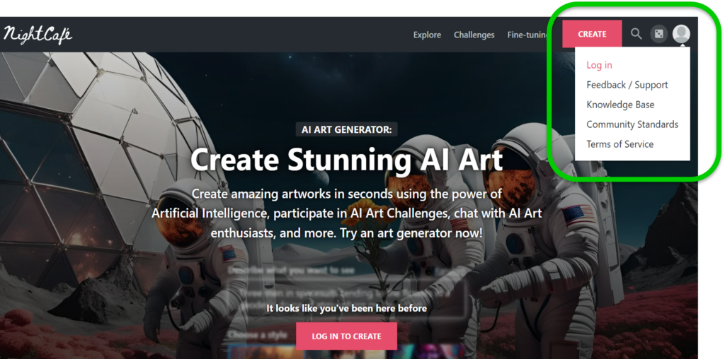NightCafe Image Generator