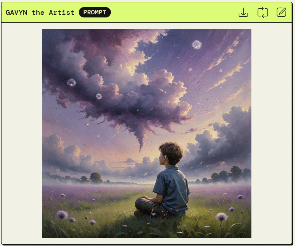 Co-created artwork between user and GAVYN