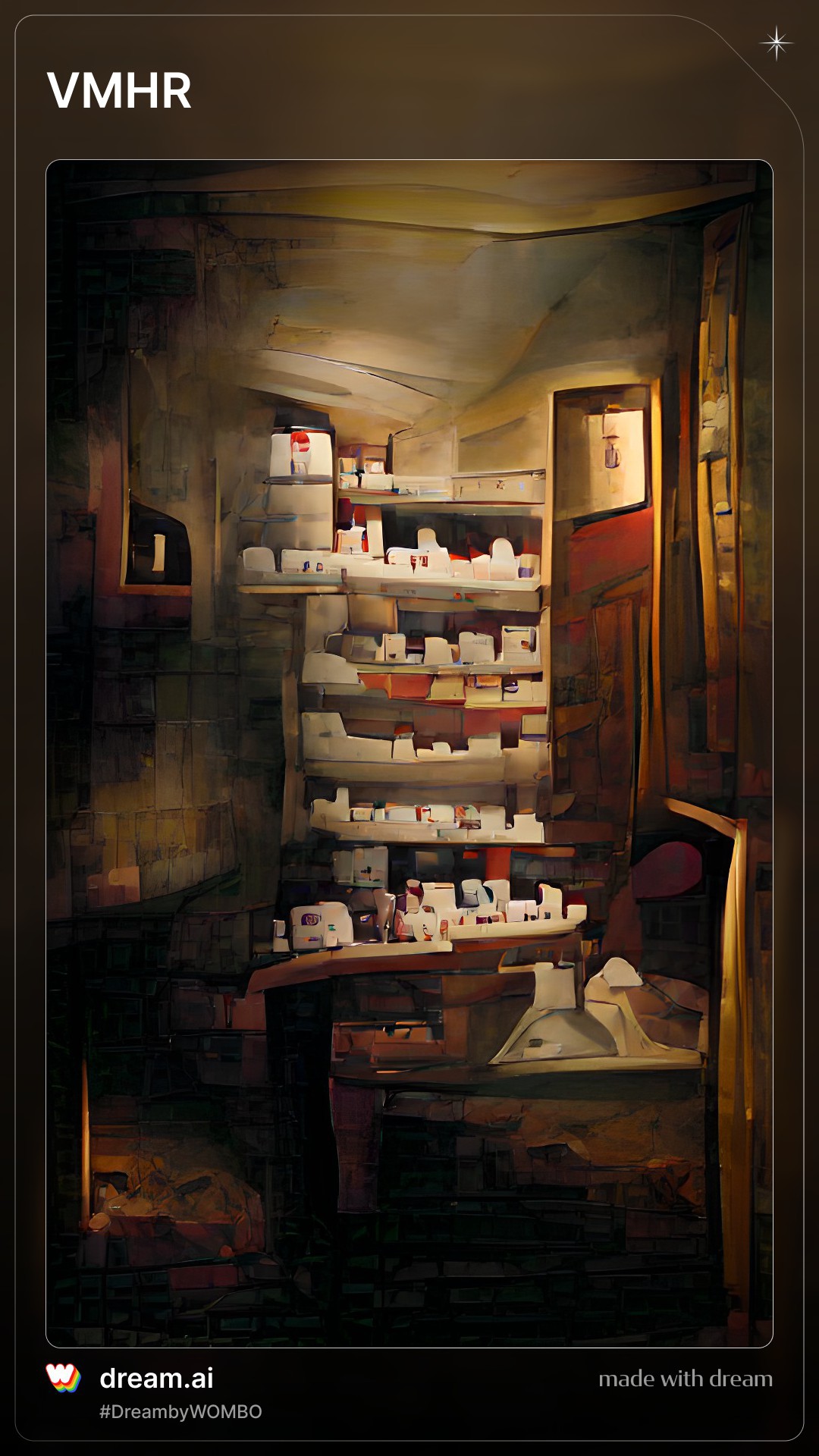 AI-generated image of a virtual medication horror room